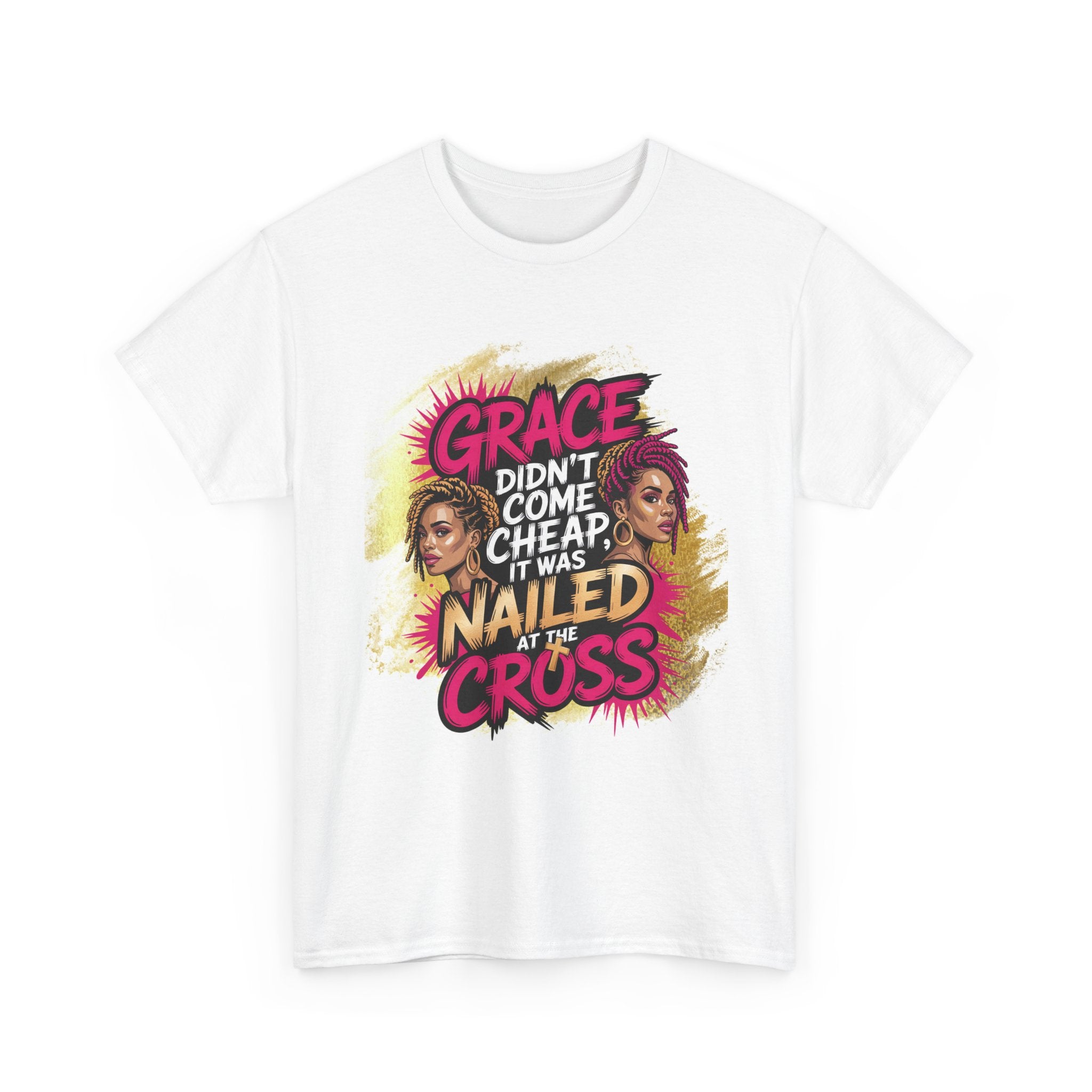 Grace-Filled Unisex Heavy Cotton Tee - Perfect for Faith, Inspirational Gift, Church Wear, Casual Style, Everyday Comfort